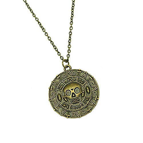 Steampunk Skull Pirate Coin Necklace 