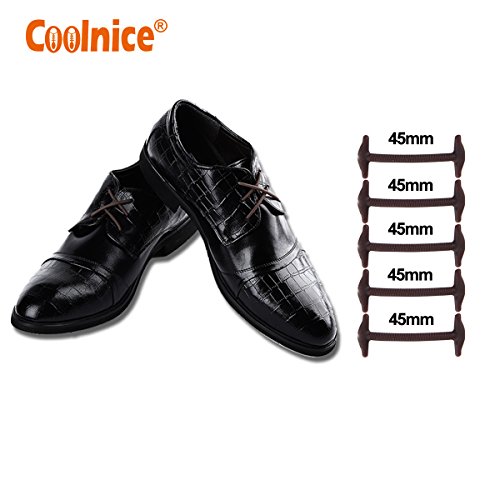 Elastic No Tie Shoe Laces for Business Men and Women, Dress Shoes Leather Shoes Boots Silicone Waxed Thin Oxford Round Shoe Laces leather shoe