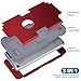 iPod Touch 7 Armor Case with 2 Screen Protectors, IDweel 3 in 1 Hard PC Case + Silicone Shockproof for Kids Heavy Duty Hard Case Armor Cover for 2019 iPod Touch 7th/6th/5th Gen, Red+Gray