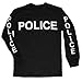 Fox Outdoor Products Police White Imprint On Sleeve Long Sleeve Imprinted T-Shirt, Black, X-Large