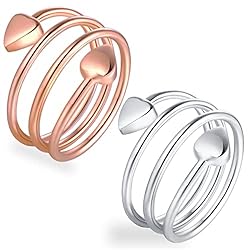 Feraco 2PCS Magnetic Copper Rings For Women For