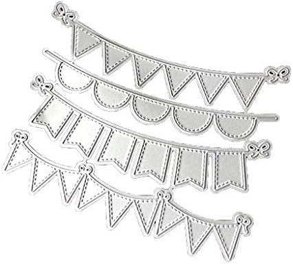 sirchti Carbon Steel Cartoon Banners Cutting Die Embossing Stencil Template Mold DIY Paper Art Craft Scrapbook Bookmark Greeting Card Decor