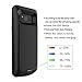COOFUN Samsung Galaxy S8 Plus S8+ Charger Battery Case, 5500mAh Ultra Slim Rechargeable Portable External Backup Battery Pack-Charger Cover-Protective Case Power Bank Case (Black)