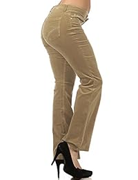 Plus tamaño Juniors adolescentes pana pantalones Talle Bajo Corte de bota obra de la escuela