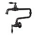 SonTiy Pot Filler Faucet Wall Mount Kitchen Faucet, Single Hole Double Joints Pot-Filler Oil Rubbed Bronze, Vintage Brass Farmhouse Wall Sink Faucet Kit 26