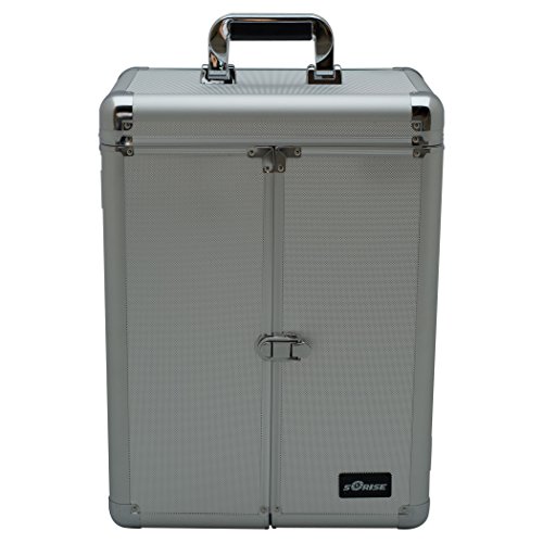 SUNRISE Professional Makeup Case on Wheels Aluminum, French Doors, 2