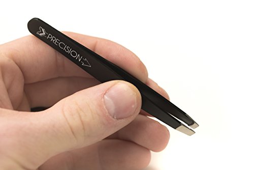 Precision Slant Tweezers - slanted stainless steel tweezers black - Thumbnail 6