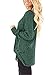 Famulily Women's Plain Round Neck Long Sleeves Loose Fit Side Knot T-Shirts Tops Green S