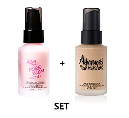 [Touch in Sol]No Pore Blem Primer + Advanced Real Moisture Liquid Foundation 30milliliter no.23SET