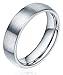 6mm/8mm Men's Titanium Ring Brushed Dome Wedding Band Comfort Fit Size 4-15