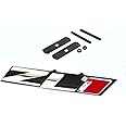1x Grille Zl1 Emblem Badge Letter Zl1 Grill Compatible with Zl1 1LE Ss Rs Chrome Red