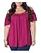 CutyKids Womens Shirts Plus Size Off Shoulder Lace Tops Blouse Short Sleeve Tees