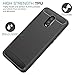 MoKo OnePlus 6T Case, Soft Lightweight TPU Bumper Cover Carbon Fiber Design Anti-Scratch Slim Back Panel Shock Aborsption Cellphone Shell Fit with OnePlus 6T - Black