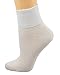Ankle Diabetic Socks for Women | 3 Pairs Non Binding Thin Socks | Quarter Length Neuropathy Socks | 100% Cotton Socks