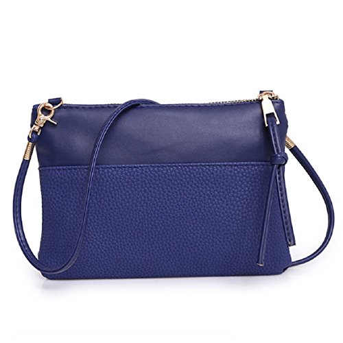 Clearance Items Coerni Women Zipper Shoulder Bag PU Leather (Blue) - //medicalbooks.filipinodoctors.org