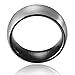 Tungsten Rings for Men 8mm Wedding Band Black Plated Comfort Fit Brushed