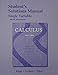 Student Solutions Manual, Single Variable for Calculus
