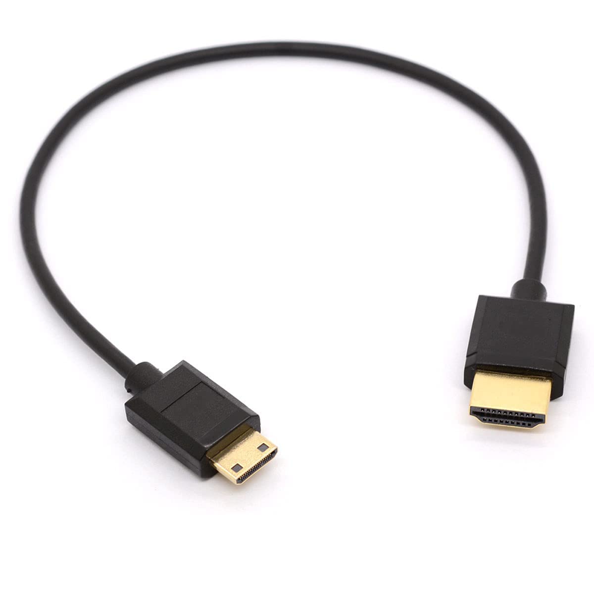 HTGuoji Mini HDMI to HDMI Cable Mini HDMI Male to Male HDMI 2.0 Ethernet Cord for Nikon/Canon DSLR Camera, Laptop,Graphics Video Card,Raspberry Pi Zero (30 CM)