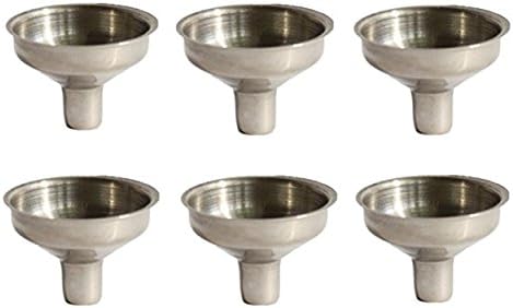 Stainless Steel Mini Funnel for Essential Oil Bottles / Flasks - Pack of 6 (Pack of 6, Multicolor)