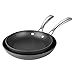 Cooks Standard 2 Piece Nonstick Hard Anodized Saute Skillet, Bl 9.5 and 11-Inch Fry Pan Set inch inch, Black