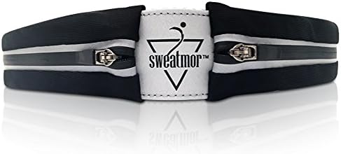 Running Belt by Sweatmor: iPhone 6 7 Plus 8 &amp; X Waterproof Waist Pack For Women &amp; Men | Exercise Fitness Gear | Jogging Hiking Cycling Climbing Pouch | Reflective Fanny Pack | 2 Large Pockets
