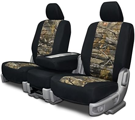 Custom Fit Seat Covers For Ford F-150 60-40 Seats Neoprene &amp; Realtree Hardwoods Camo