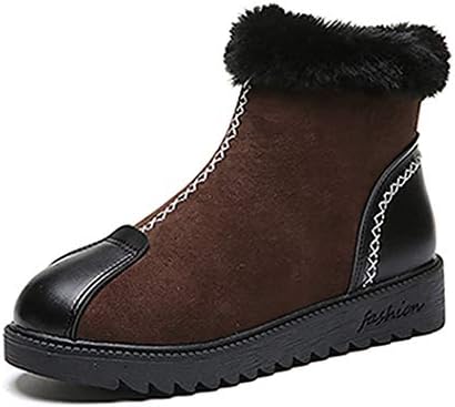 ショートブーツ ムートンブーツ 黒 ブラウン 授与 レディース 可愛い 滑りにくい ファスナー付き 防寒 ブーティ 大きいサイズ ショート丈 おしゃれ 防水 通勤 裏ボア 無地 カジュアル スノーブーツ あたたかい 通学