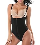LAZAWG Body Briefer Firm Control Shapewear Full Body Shaper Thong Bodysuit