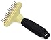 Fur-Tastic Double Row Undercoat Rake For Dogs, Long-Haired Dog Rake, Undercoat Rake For Dogs & Cats With Heavy Coat, Pet Brush To Reduce Shedding, Professional Quality Pet Grooming Brush