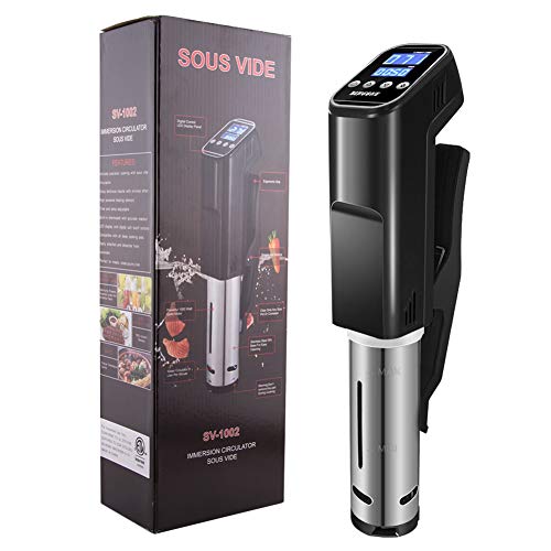 Sous Vide Slow Cooker Precise Cooker with Thermal Immersion Circulatory Accurate Temperature Digital Timer Display and FDA BPA-free Materials for Beef and Foods (Black)