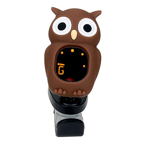 Swiff Violin Tuner Owl Cartoon Guitar Tuner, Brown - Thumbnail 2