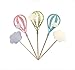 Pack of 30 Hot Air Balloon White Cloud Cupcake Toppers For Birthday Wedding Party Baby Shower Decoration