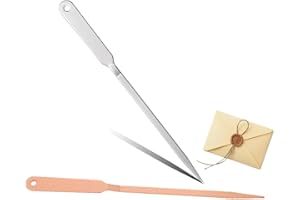 Shengsenfu 2pcs Letter Opener Envelope Slitter,Package Wrapping Paper Cutter Knife for Office Home or School Cutting,Silver a