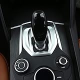 ABS Matte Chrome Interior Center Console Gear Shift Panel Cover Trim Accessories for Alfa Romeo Giulia Stelvio 2017 2018