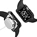 OULUOQI Compatible with Apple Watch Case 38mm, Shock-Proof and Shatter-Resistant Compatible with Apple Watch Protector Compatible with Apple Watch Series 3, 2, 1, Sport, Edition - Black/Black