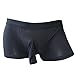 TIAOBU US Mens Boxer Brief Stretch Thong Underwear with Open Penis Sheath Black