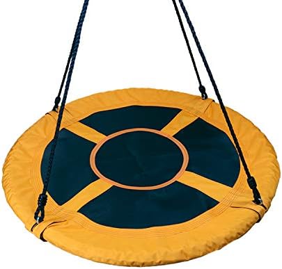 Gharpbik 40" Round Saucer Swing Outdoor Web Tree Swings-Kids-900D Oxford fabric-440lb Large Capacity Adjustable Ropes-Easy to Install-Playground Play Toys