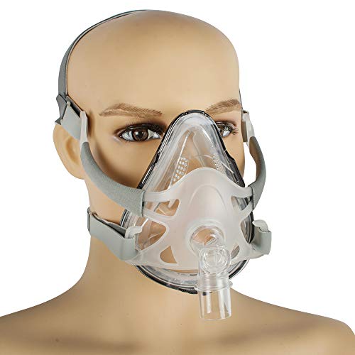 Denshine Adjustable Full Face Mask with Headgear for Sleep (L (100~115mm))