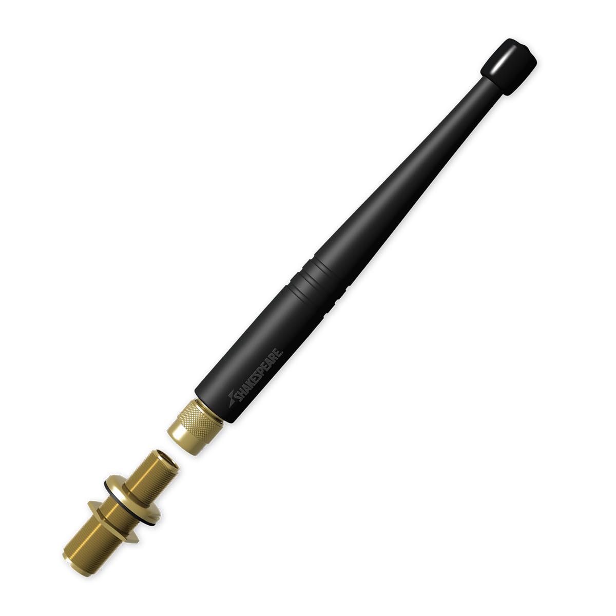 Shakespeare 5912 Quick Connect VHF Flex Antenna with Cowol Mounting Kit - Black, 0.18m