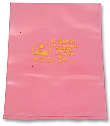 Multicomp 001-0076 Pink Anti-Static Heat Seal ESD-Safe Bag, 508 mm x 610 mm, Pack of 100