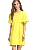 SheIn Women's Ruffle Sleeve Short Sleeve Shift short Dress