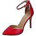 Breckelle's Women's Isabel-21 Pointed Toe Ankle Strap Pumps