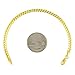 Unisex 14k Yellow Gold Solid 4mm Cuban Curb Chain Bracelet or Anklet, 7