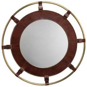 Jamie Young Company Portsmouth Mirror, Tobacco Leather