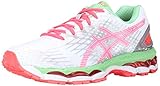 ASICS Women's Gel-Nimbus 17 Running Shoe,White/Hot Coral/Apple,7 M US