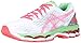 ASICS Women's Gel-Nimbus 17 Running Shoe,White/Hot Coral/Apple,8 M US