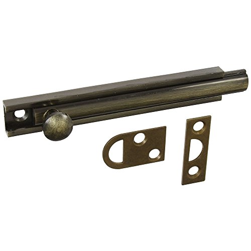 National Hardware N198-002 V1922 Flush Bolt in Antique Brass