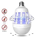 Peruser Bug Zapper Light Bulb, 3 in 1 Anti Mosquito Killer Lamp, E26/E27 Pest Control Light Bulbs, Zaps & Kills Insects, Suit for Indoor Outdoor Porch Lawn Garden