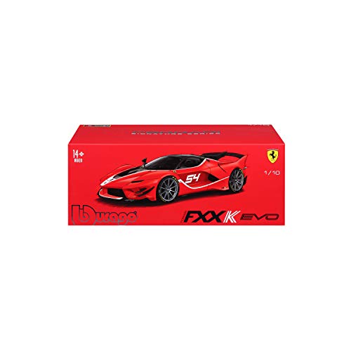 Bburago Ferrari FXX-K EVO: hochwertiges Modellauto im MaÃstab 1:18, Ferrari Signature Edition, Kofferraum, Türen und Motorhaube zum Ãffnen, lenkbar, 27 cm, rot #54 (18-16908R) – Bild 8