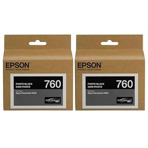Image of Epson 2X T760 Ultrachrome HD Ink Cartridge for SureColor P600 Inkjet Printer, 25.9ml Capacity, Photo Black